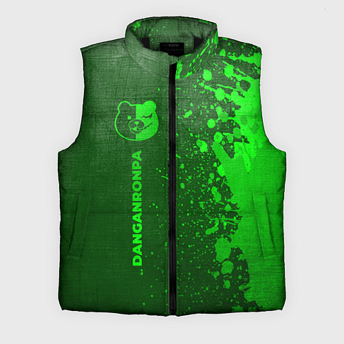 Мужской жилет Danganronpa - green gradient по-вертикали / 3D-Черный – фото 1