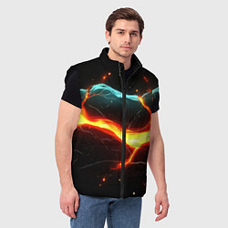 Мужской жилет Лава в черной текстуре, цвет: 3D-черный — фото 2