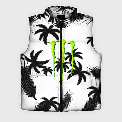 Мужской жилет Monster energy пальмы / 3D-Светло-серый – фото 1