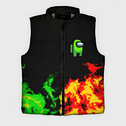 Мужской жилет Амонг ас огненная текстура, цвет: 3D-светло-серый