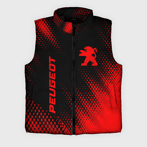 Мужской жилет Peugeot - red gradient вертикально / 3D-Черный – фото 1