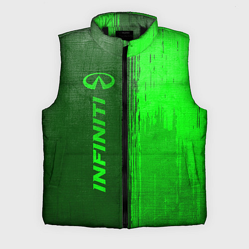 Мужской жилет Infiniti - green gradient по-вертикали / 3D-Черный – фото 1