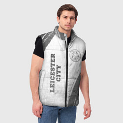 Мужской жилет Leicester City - white gradient вертикально, цвет: 3D-черный — фото 2