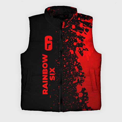Мужской жилет Rainbow Six - red gradient по-вертикали / 3D-Черный – фото 1