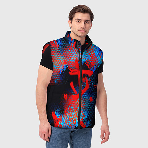 Мужской жилет Doom космическая абстракция / 3D-Красный – фото 3