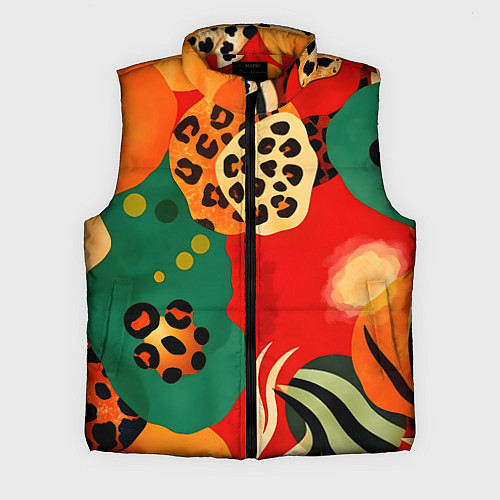 Мужской жилет Анималистичный африканский паттерн / 3D-Красный – фото 1