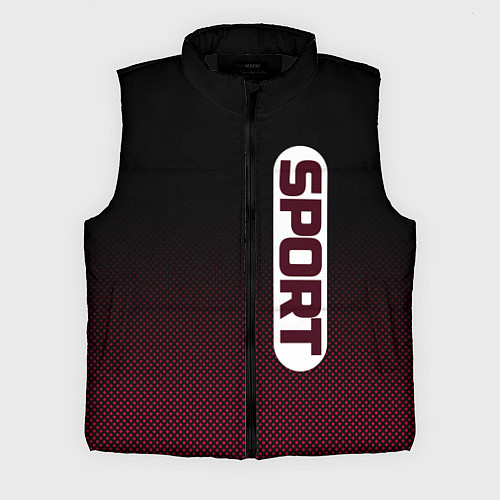 Мужской жилет Sport чёрно-розовый текстурный градиент / 3D-Черный – фото 1