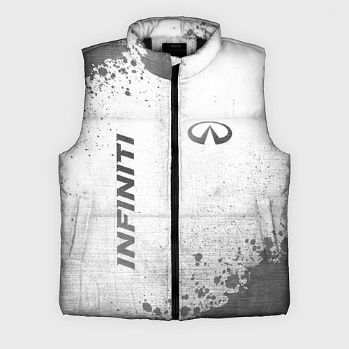 Мужской жилет Infiniti - white gradient вертикально / 3D-Черный – фото 1