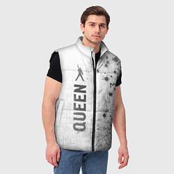 Мужской жилет Queen - white gradient по-вертикали, цвет: 3D-черный — фото 2