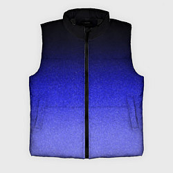 Мужской жилет Градиент индиго из чёрно в синий текстура крошка