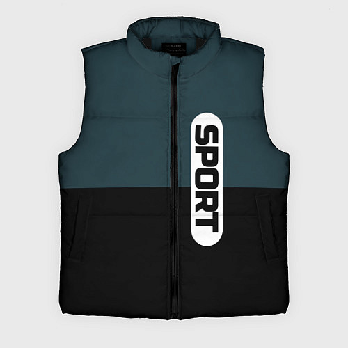 Мужской жилет Sport чёрно-синий с белым / 3D-Черный – фото 1