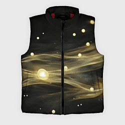 Мужской жилет Золотистый свет на черной текстуре, цвет: 3D-красный