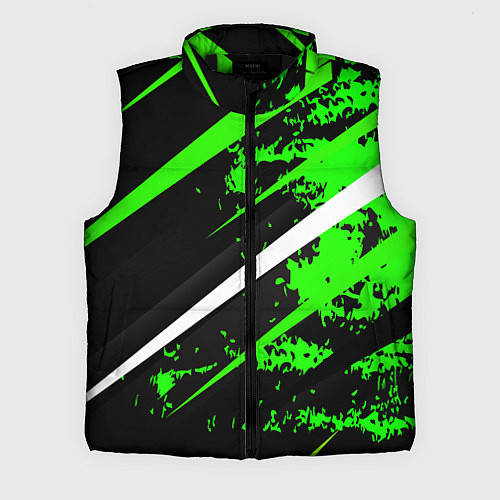 Мужской жилет Color black and green / 3D-Черный – фото 1