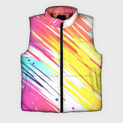 Мужской жилет Брызги краски на белом фоне, цвет: 3D-красный