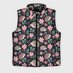Мужской жилет Ёжики в цветах