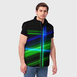 Мужской жилет Color blue black green, цвет: 3D-черный — фото 2