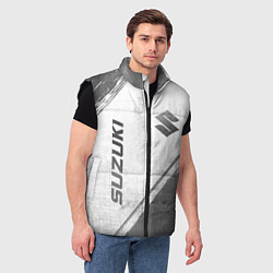 Мужской жилет Suzuki - white gradient вертикально, цвет: 3D-черный — фото 2