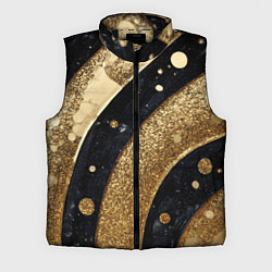 Мужской жилет Выпуклая золотая текстура на черном, цвет: 3D-черный