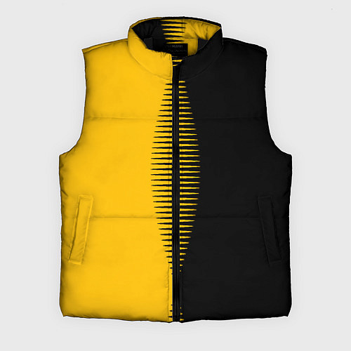 Мужской жилет Чёрно-жёлтый пополам с переходом / 3D-Черный – фото 1