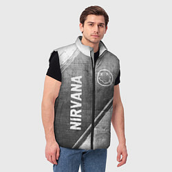Мужской жилет Nirvana - grey gradient вертикально, цвет: 3D-черный — фото 2