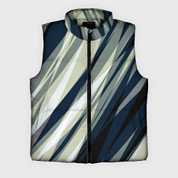 Мужской жилет Синий с оливковым диагональные полосы, цвет: 3D-черный