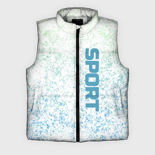 Мужской жилет Sport бело-голубой / 3D-Светло-серый – фото 1
