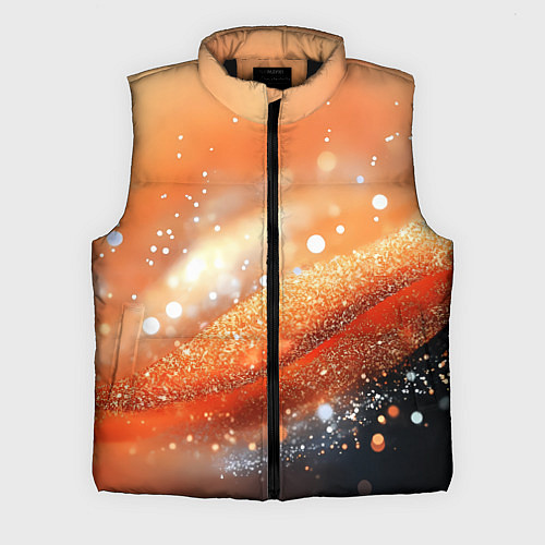 Мужской жилет Блестящая текстура персикового цвета / 3D-Черный – фото 1
