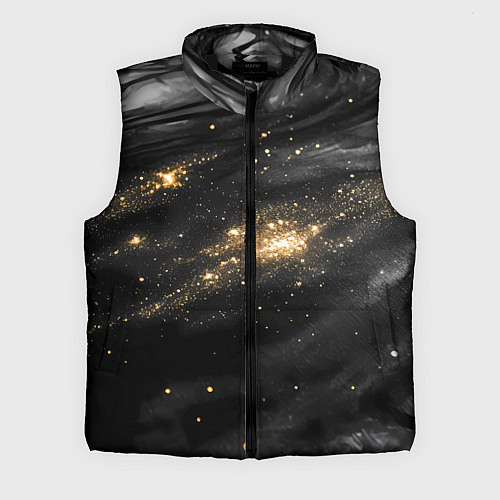Мужской жилет Черная текстура с золотинками / 3D-Черный – фото 1
