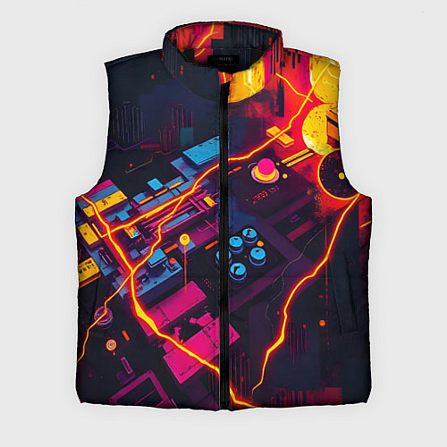 Мужской жилет Техническая абстракция / 3D-Черный – фото 1