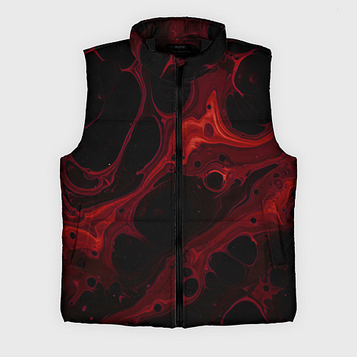 Мужской жилет Черно-красная размытая абстракция / 3D-Черный – фото 1