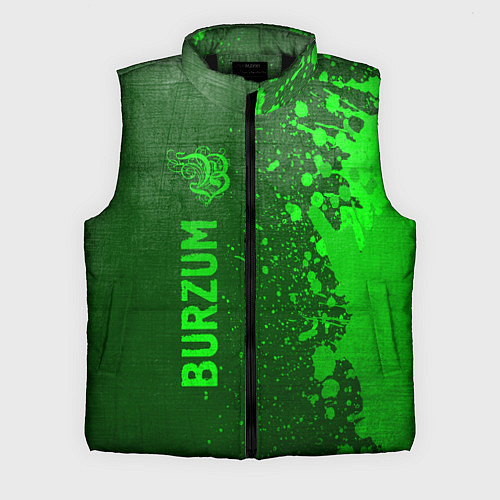 Мужской жилет Burzum - green gradient по-вертикали / 3D-Черный – фото 1