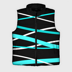 Мужской жилет Чёрный с бело-голубыми полосами