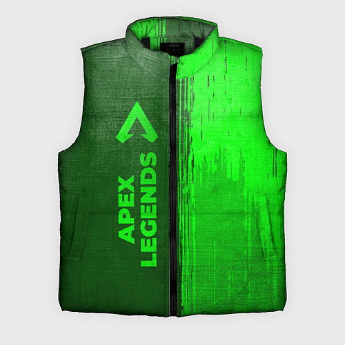 Мужской жилет Apex Legends - green gradient по-вертикали / 3D-Черный – фото 1