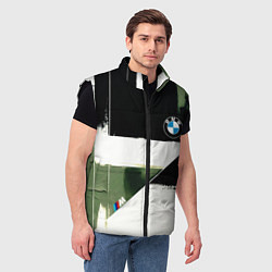 Мужской жилет BMW логотип, цвет: 3D-черный — фото 2