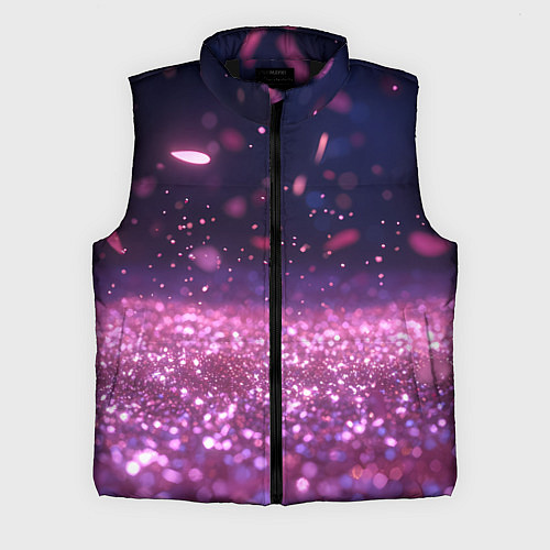 Мужской жилет Розовые блестящие блестки / 3D-Черный – фото 1