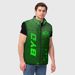 Мужской жилет BYD - green gradient вертикально, цвет: 3D-черный — фото 2