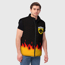 Мужской жилет AEK fire hexagon, цвет: 3D-черный — фото 2