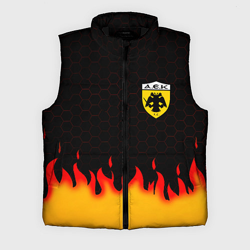 Мужской жилет AEK fire hexagon / 3D-Черный – фото 1