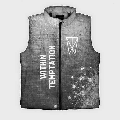 Мужской жилет Within Temptation - grey gradient вертикально / 3D-Черный – фото 1