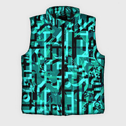 Мужской жилет Неоновый голубой объёмный эффект