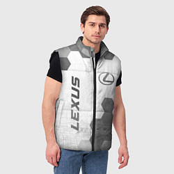 Мужской жилет Lexus - white gradient вертикально, цвет: 3D-черный — фото 2
