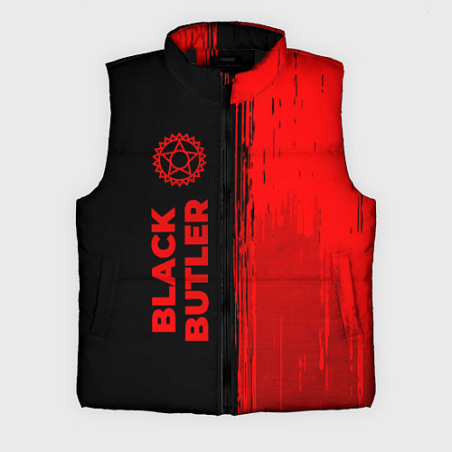 Мужской жилет Black Butler - red gradient по-вертикали / 3D-Черный – фото 1