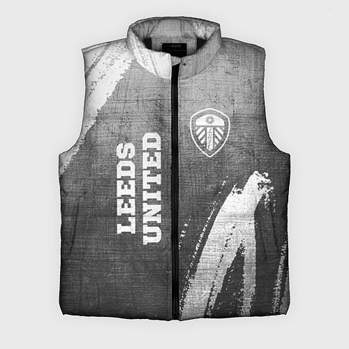 Мужской жилет Leeds United - grey gradient вертикально / 3D-Черный – фото 1
