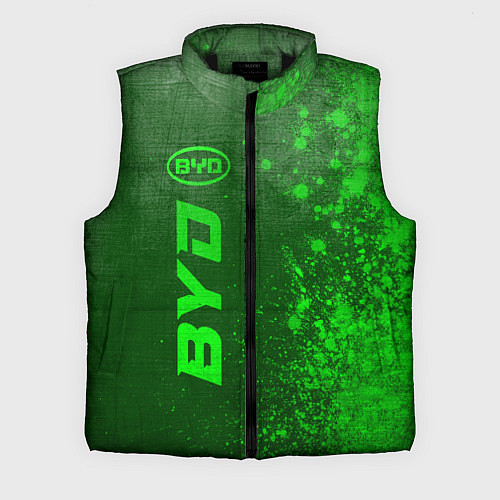 Мужской жилет BYD - green gradient по-вертикали / 3D-Черный – фото 1