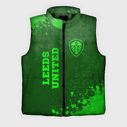Мужской жилет Leeds United - green gradient вертикально, цвет: 3D-черный