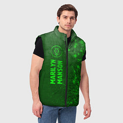 Мужской жилет Marilyn Manson - green gradient по-вертикали, цвет: 3D-черный — фото 2