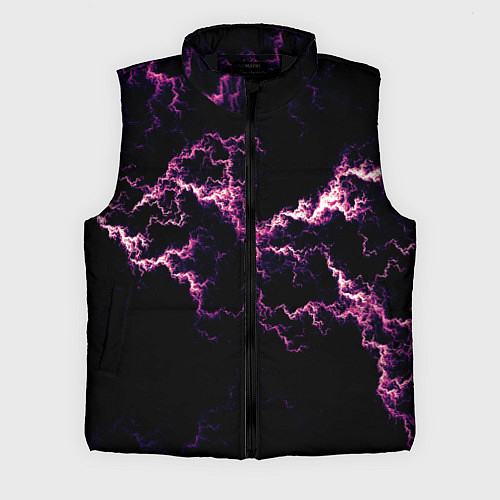Мужской жилет Lightning pink glow / 3D-Черный – фото 1