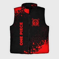 Мужской жилет One Piece - red gradient вертикально, цвет: 3D-черный