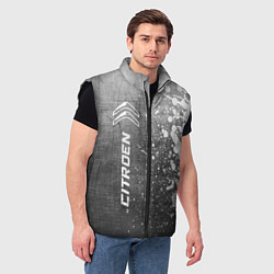 Мужской жилет Citroen - grey gradient по-вертикали, цвет: 3D-черный — фото 2