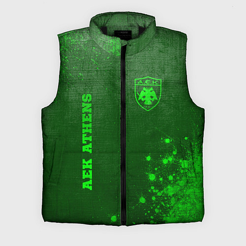 Мужской жилет AEK Athens - green gradient вертикально / 3D-Черный – фото 1